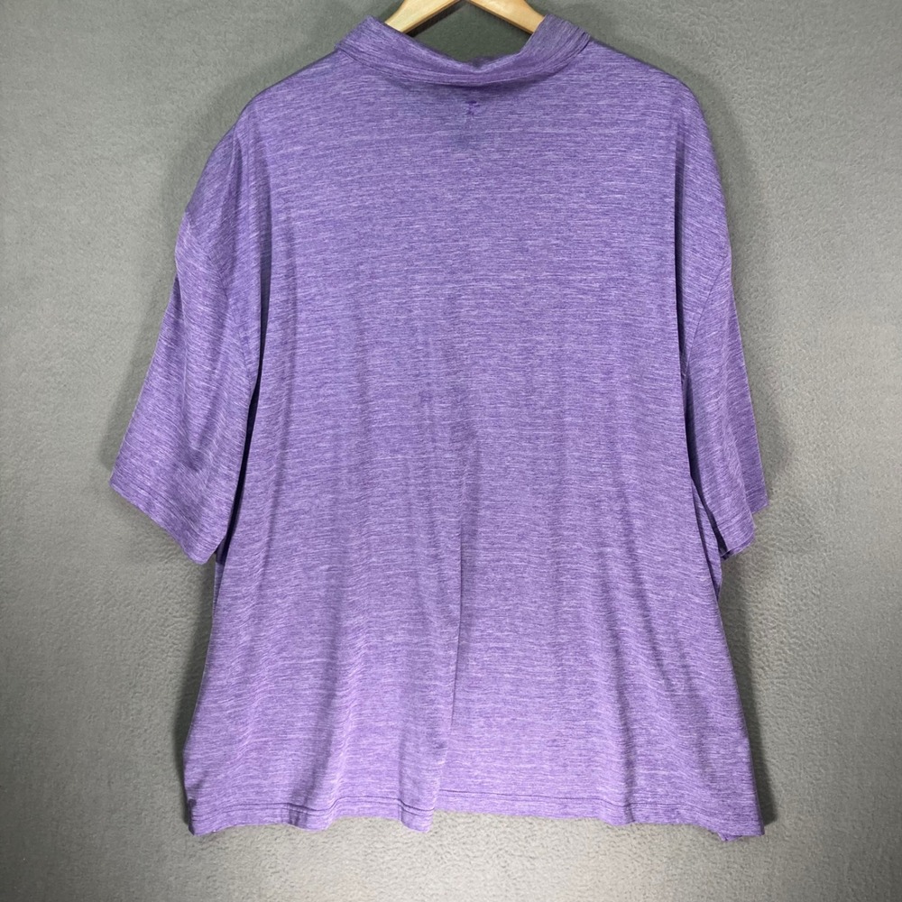 IZOD Golf Polo Shirt Mens 4XL Purple Stretch Short Sleeve - Picture 2 of 10